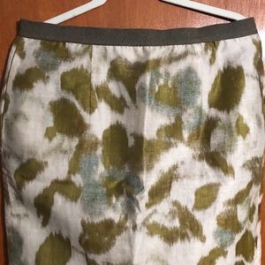 Loft olive colored Skirt